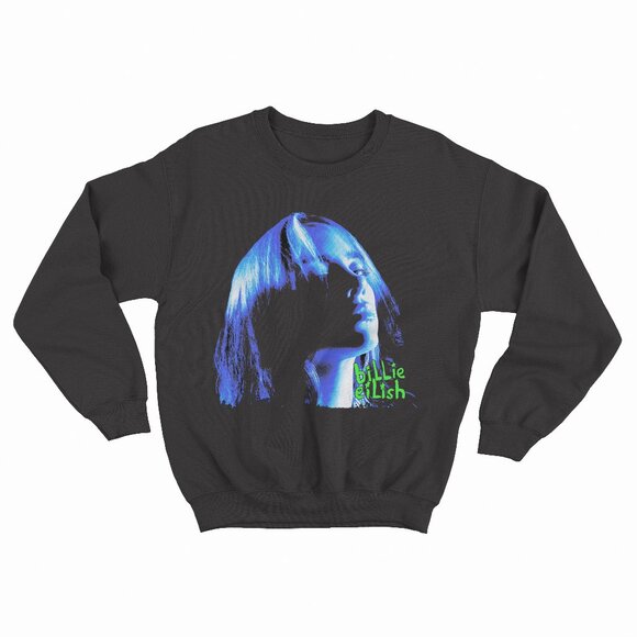 Official Billie Eilish Portrait Black Sweater - Picture 1 of 2
